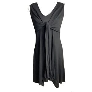 AllSaints Jayda Jersey Front Wrap Sleeveless Mini Dress Size Small in Black NWT
